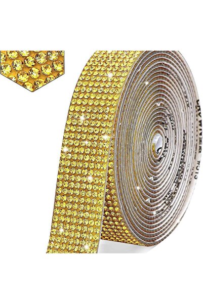 Choice7 قطعة واحدة بطول ياردة واحدة، لون ذهبي بخاخ، شريط لاصق ذاتي من أحجار ا...