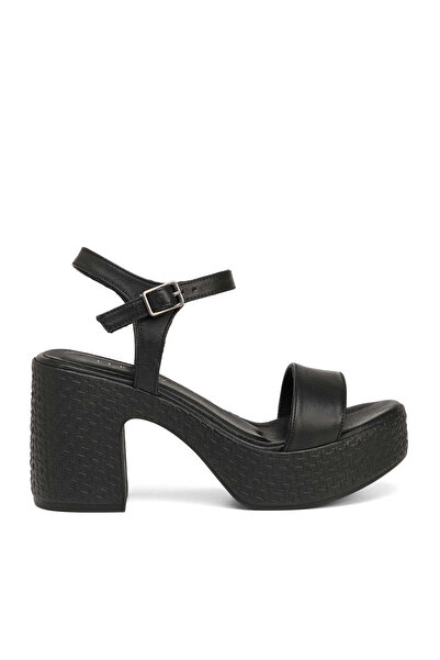 Tergan Siyah Hakiki Deri Kadın Sandalet - K25Y1SN67768-A23