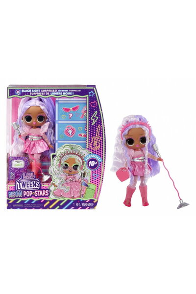 MGA Păpușă surpriză cu râs în hohote, pisică neon