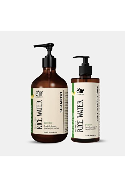 ALIF NATURALS Rice Water Shampoo & Leave-In Conditioner – Ultimate Repair & S...