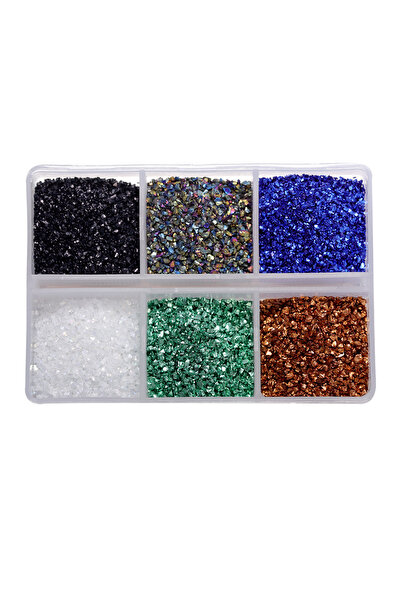 Choice24 النمط 12، 30 غرام/علبة، أحجار زجاجية مطحونة، حشو راتنج، حجر مكسور غي...