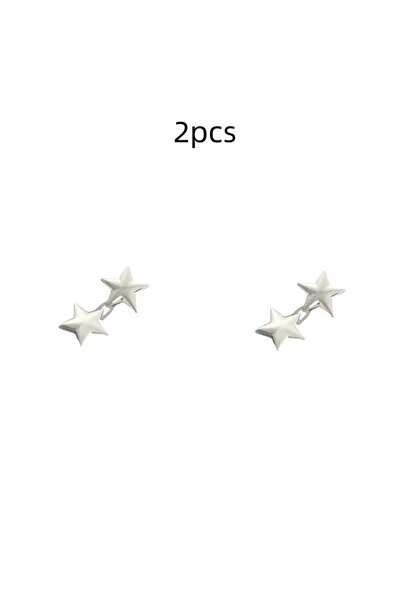 Choice24 Silver 2pcs Fashion Tighten Waist Buckle Alloy Star Brohes Pins Clip...