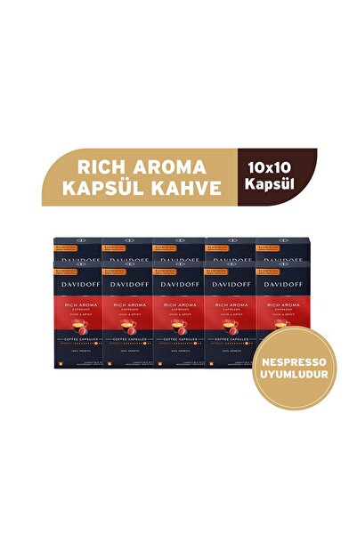 Davidoff Rich Aroma Espresso Kapsül Kahve 10x10 Adet - Nespesso Uyumludur