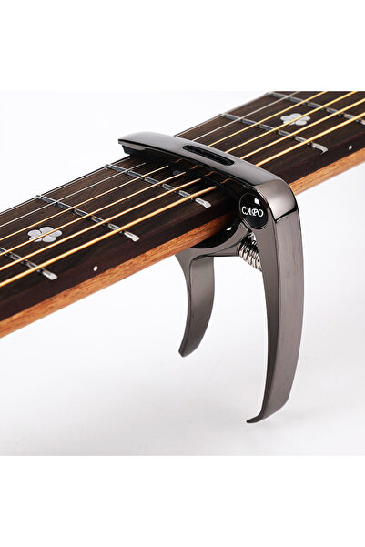 Choice5 مشبك ضبط أوتار كابو جيتار معدني بلون رمادي داكن، احترافي، بمقبض تشغيل...