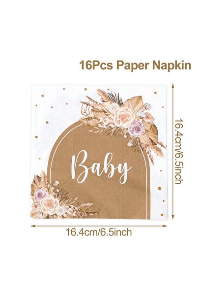 Choice 16pcs paper napkins Gender Reveal Party Disposable Tableware Jungle Le...