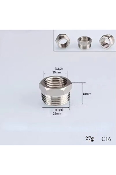 Choice7 1pc 16 201 Stainless Steel 1/2" 3/4" BSP Male Female Thread Reducing ...