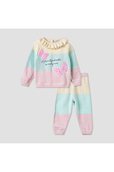 Juniors Striped Sweater and Pants Set