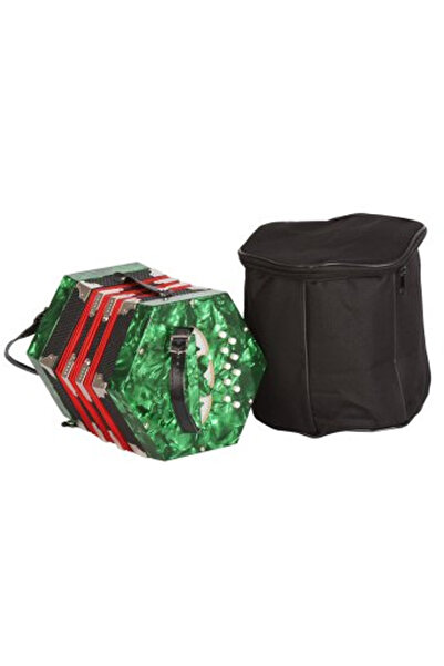 Choice3 Green red Concertina Accordion 20 Button 40 Reed Anglo Style Keyboard...
