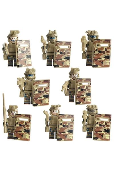 choice2 Dark Khaki Humanoid dolls, soldiers' building blks, mini dolls, small...