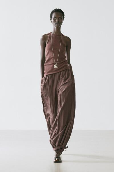 Massimo Dutti Dökümlü şalvar pantolon