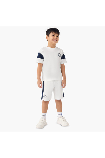 Kappa Logo Print T-shirt and Shorts Set