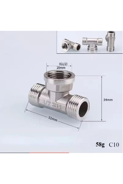 Choice1 1pc 10 201 Stainless Steel 1/2" 3/4" BSP Male Female Thread Reducing ...