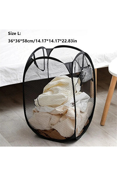 Choice3 سلة غسيل كبيرة سوداء اللون ذات سعة كبيرة، قابلة للطي، مصنوعة من شبكة،...