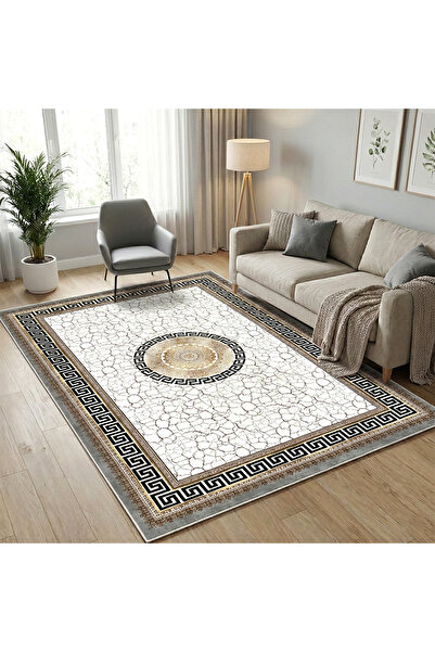 OEM Anti-slip living room Rug , Greek pattern, 80x150 cm