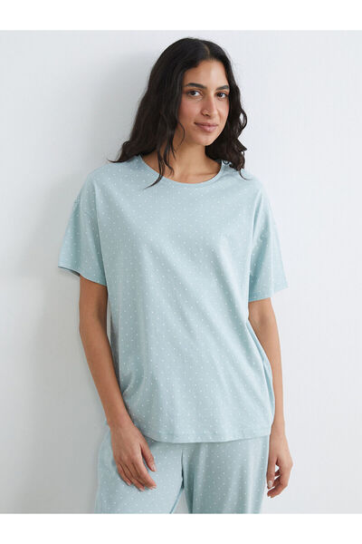 LC Waikiki Özmarka New Season Crew Neck Women's Pajama Set of Polka Dot