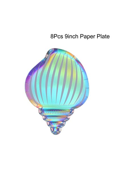 Choice8 8pcs 9inch plates Little Mermaid Party Decor 1st One Birthday Party K...