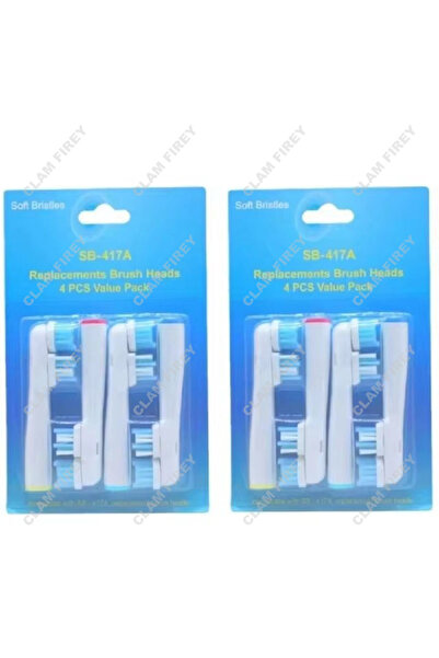 Choice3 8 pcs 4-20pcs Dual Clean Replacement Brush Head Compatible with OralB...