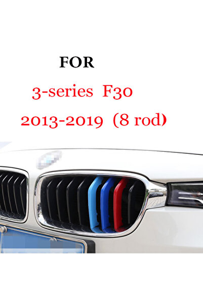 Choice23 F30 13-19 8rod 3Pcs Front Grille Trim Strips For BMW Series 1 2 3 4 ...