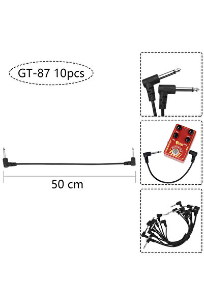 Choice7 GT-87 10 قطع كابل تأثيرات جيتار IRIN Guitarra بطول 15/30/50 سم، كابل ...