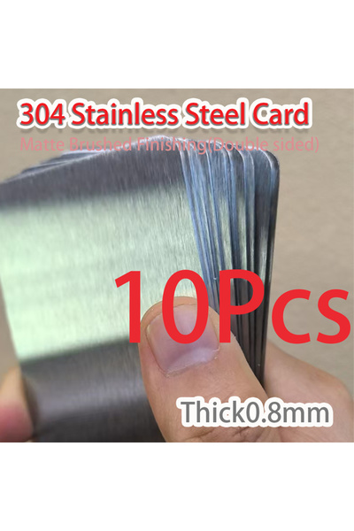 Choice 10Pcs 304 Stainless Steel Thick Metal Business Cards Blanks Card for C...