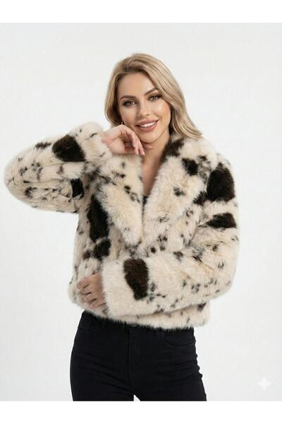 New London KADIN PELUŞ CROP KÜRK