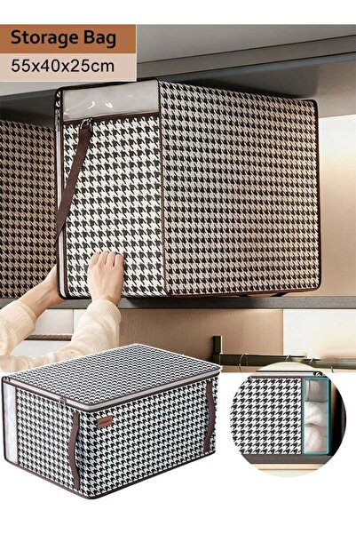 Generic Houndstooth Pattern Printed Folding Organizer Bag