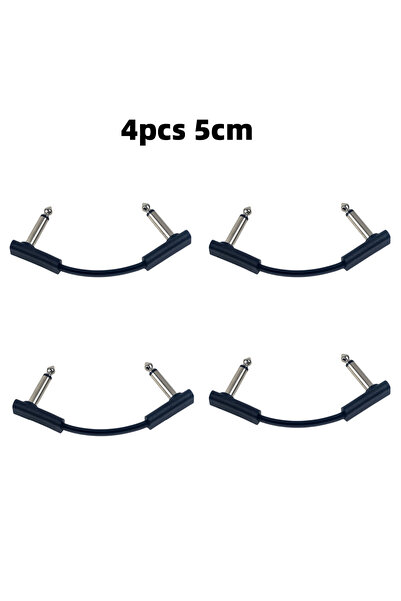 Choice5 TS 4PCS 5CM Miwayer 4pcs Flat Cables for Guitar Effect Pedal 6.35mm M...