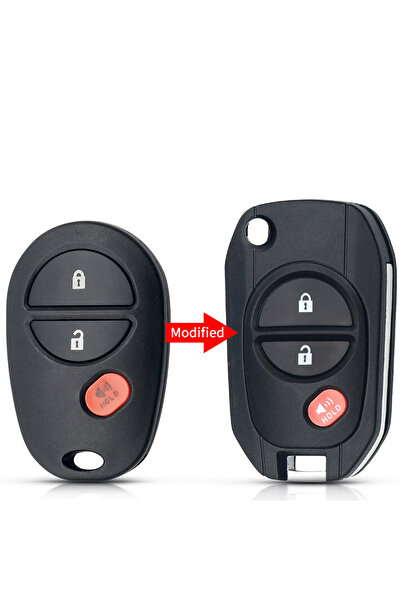 choice2 3 Buttons KEYYOU Modified Version Car Key Case Flip 3 Buttns TOY43 Ca...