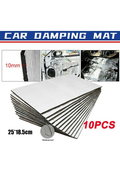 choice2 10 mm-10 Pcs 5/10 Sheets Car Sound Deadener Heat Insulation Mat for A...