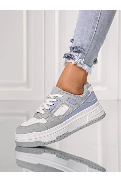 Zaira Γυναικεία γκρι Αθλητικό παπούτσι από οικολογικό Δερμάτινο Jack2 #18092 ...