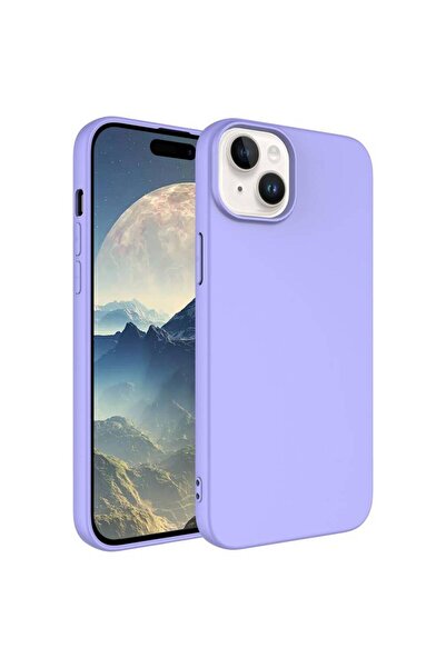 Paladyum Case غطاء سيليكون مخملي من الداخل متوافق مع iPhone 14 Plus و15 Plus