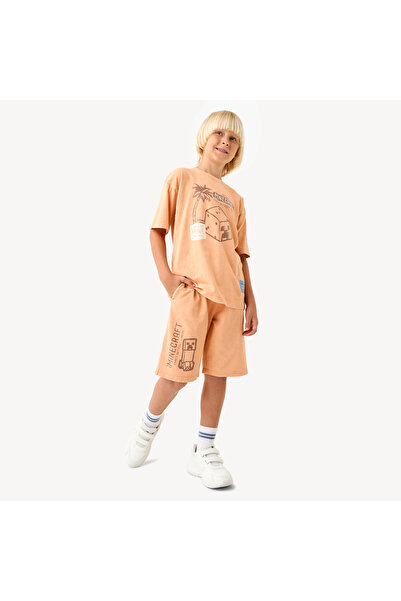MINECRAFT Print T-shirt and Shorts Set