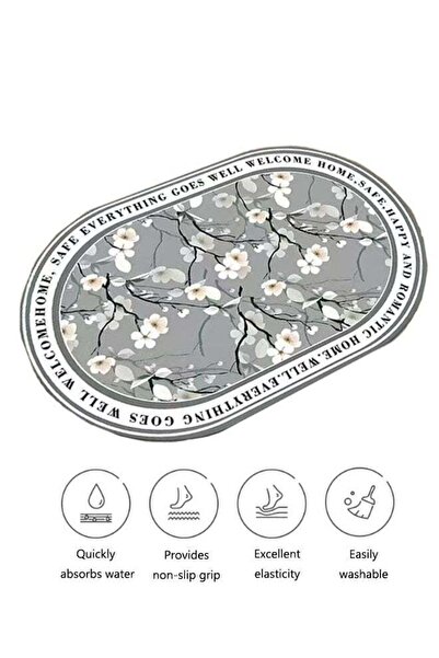 Generic 40*60CM Bathroom Absorbent Floor Mat Bathroom Mats Anti-Slip Floor Mats