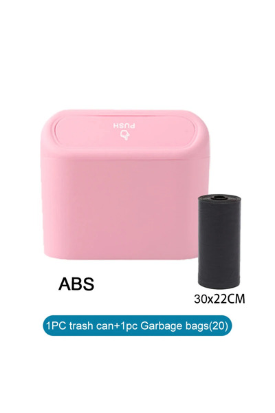 choice2 Pink 1 Car Trash Can (with Lid) Contains 60 (300) Garbage Bags, Small...