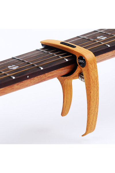 Choice7 light wood Metal Guitar Capo Tuner Clamp Professional Key Trigger Sin...