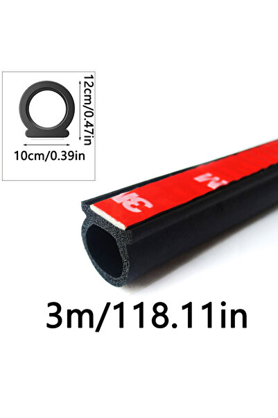Choice4 Small D 3 meter Car Door Seal Strip Auto Sealant D Type Insulation An...