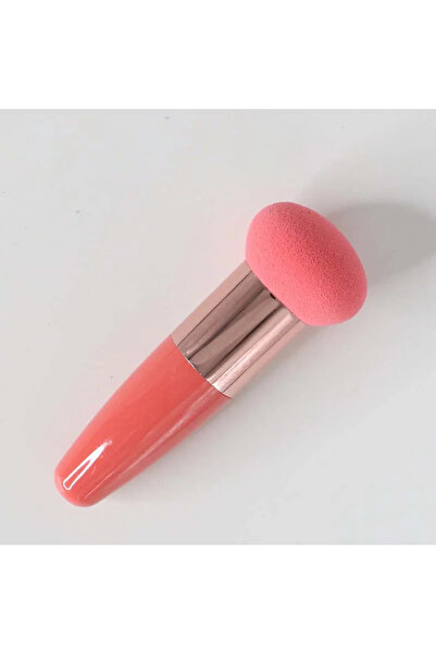 Choice3 فرشاة مكياج برأس فطرية، لون أحمر وردي، قطعة واحدة، إسفنجة مكياج مع مق...