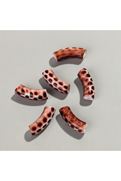 Choice3 10 قطع 11 مم - خرزة ليوبارد 2، 10 قطع/مجموعة، خرز أنبوبي منحني من بام...