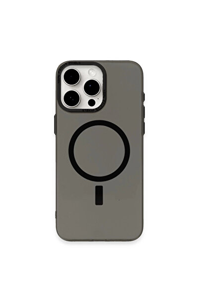 xirshop حافظة آيفون 15 برو من أنكا بي سي، غطاء معدني صلب مغناطيسي - أسود