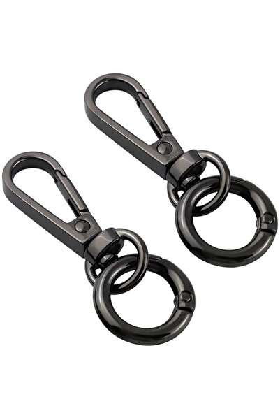 Choice10 3 مجموعات سوداء، 3/6/15/30 مجموعة من خطافات التثبيت الدوارة، حلقات م...