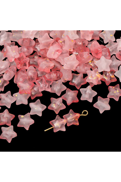 Choice12 النمط 10، 50 قطعة/عبوة، خرز نجمة أكريليك 10 مم، خرز ماكارون لامع بأل...