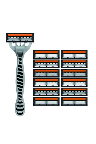 Choice9 1 handle 12 blades 3-Layers Stainless Steel Blade Men Women Manual Sa...