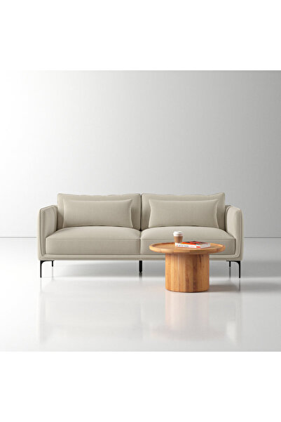 homejoyz Linen and Swedish Wood Sofa – 200×85×80 cm