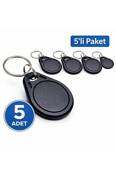 NFC 5li paket Anahtarlık 13.56 MHz Siyah Plastik
