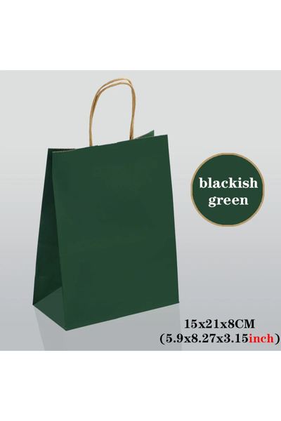 Choice11 حقيبة هدايا للحفلات والمناسبات، مقاس 15×21 سم × 30 قطعة، لون أسود ما...