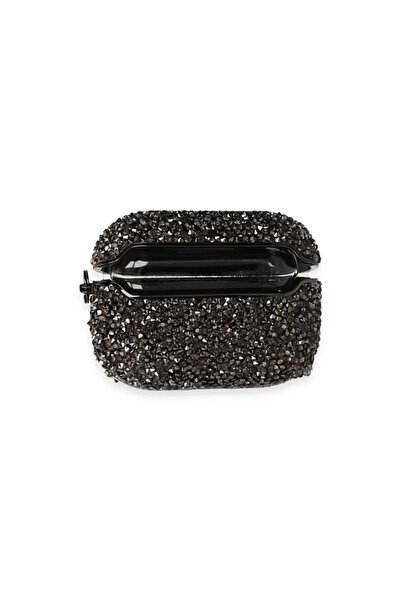 xirshop حافظة Airpods Pro 2 (الجيل الثاني) من حجر ميرا - أسود