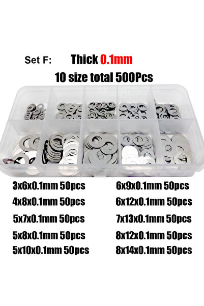 Choice5 Set F 0.1mm 500 500/750/1200Pcs M2 M3 M4 M5 M6 M7 M8 304 A2 Stainless...
