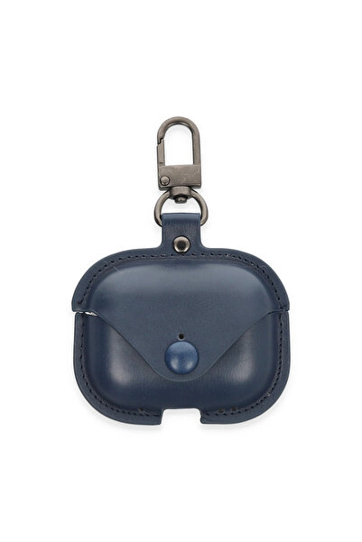 xirshop Airpods 3 (3rd generation) Bag Leather Case - Navy Blue