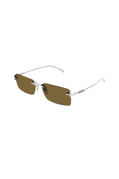 Gucci Gg 1941S 002 56 Unisex Rectangular Silver Metal Sunglasses