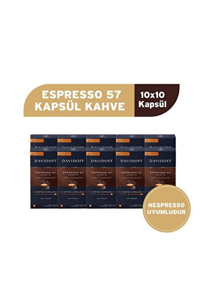 Davidoff Espresso 57 Ristretto Kapsül Kahve 10x10 Adet - Nespesso Uyumludur